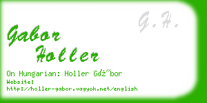 gabor holler business card